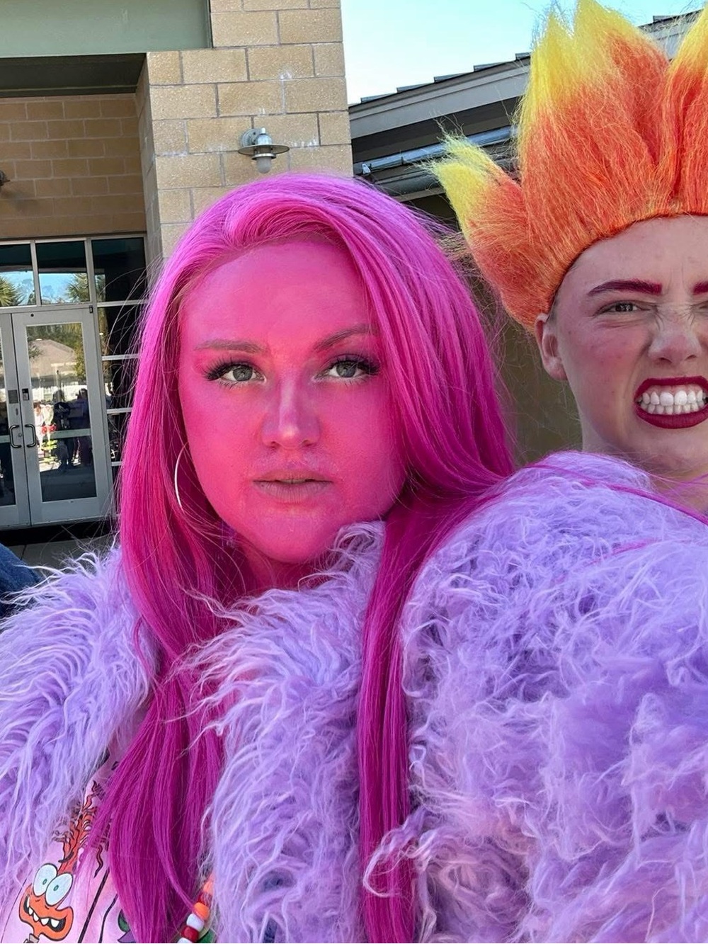 Vibrant Hot Pink Long Women’s Wig - lace front